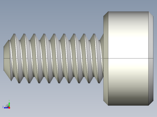 M2 x 0.4mm Thread 4mm LONG SOCKET HEAD CAP SCREW.IGS右视缩略图