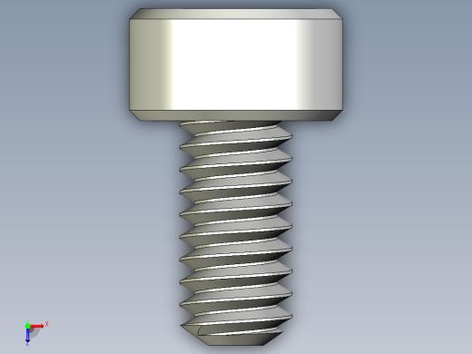 M2 x 0.4mm Thread 4mm LONG SOCKET HEAD CAP SCREW.IGS俯视缩略图