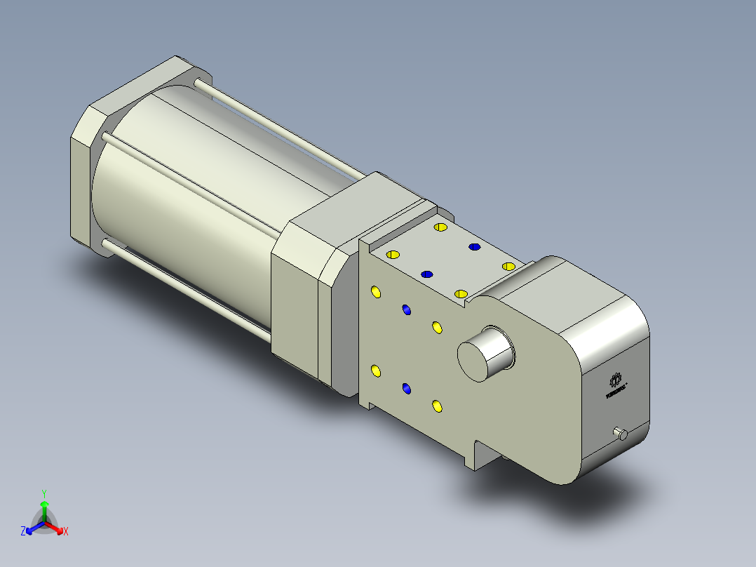 德克斯TUNKERS气缸数模KS_160_2_A00_T12_105GRAD主视图
