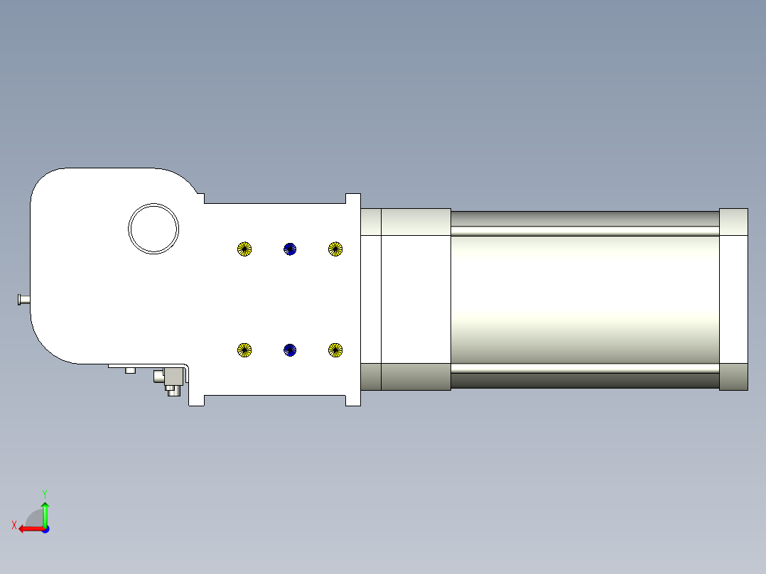 德克斯TUNKERS气缸数模KS_160_2_A00_T12_105GRAD后视图