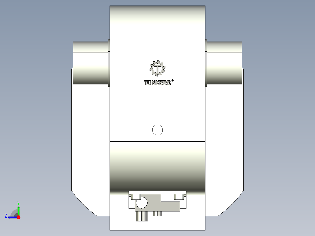 德克斯TUNKERS气缸数模KS_160_2_A00_T12_105GRAD右视图