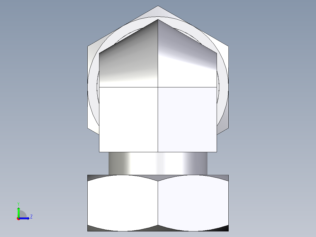 卡套式工业通用硬管接头EO_Standpipe_elbow_EVW42LCF左视图