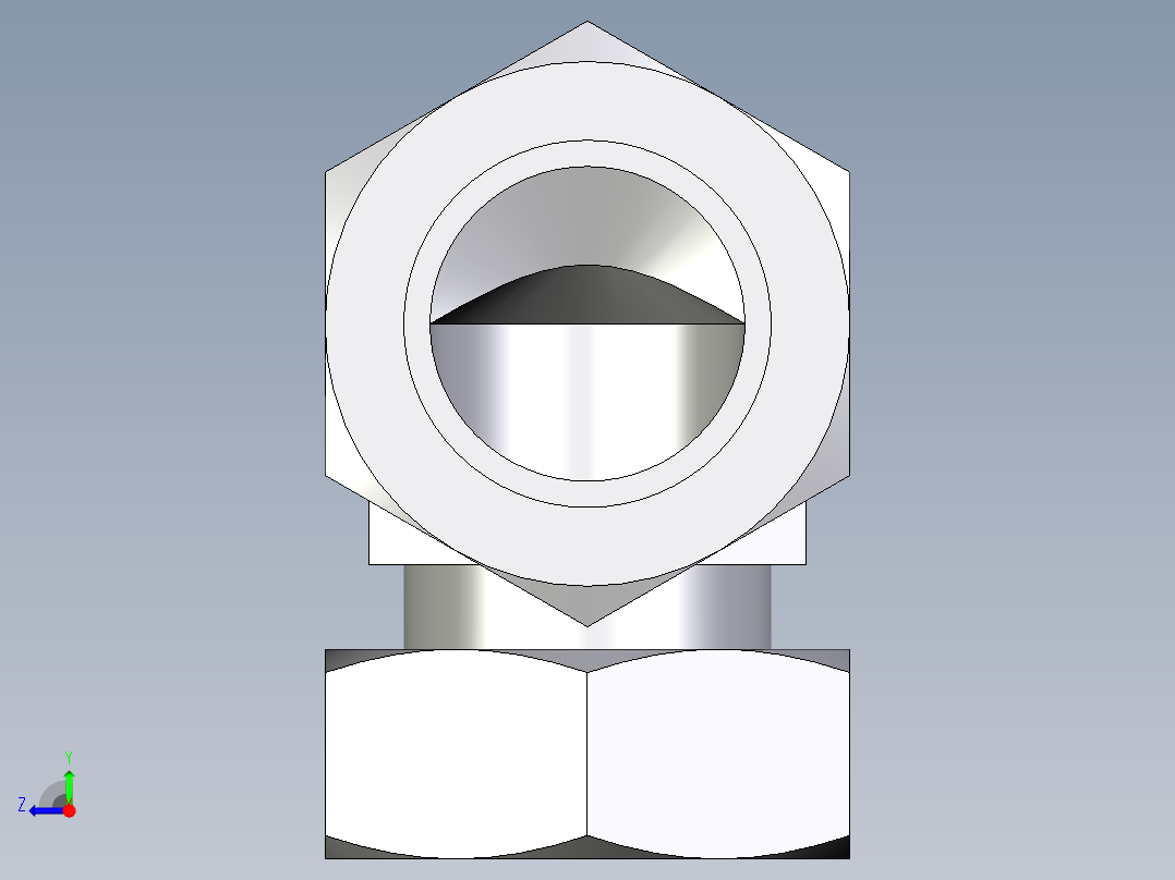 卡套式工业通用硬管接头EO_Standpipe_elbow_EVW42LCF右视图