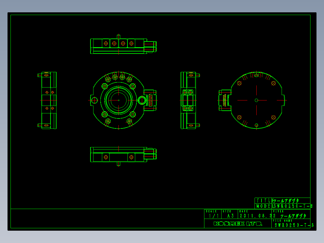 KOSMEKSWR0250-T-B多系列多零件图纸模型多系列多零件图纸模型