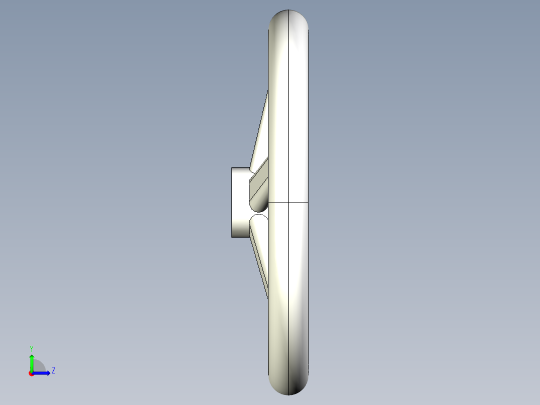 鋁合金手輪(無把手)2459-3D多系列多零件图纸模型左视图