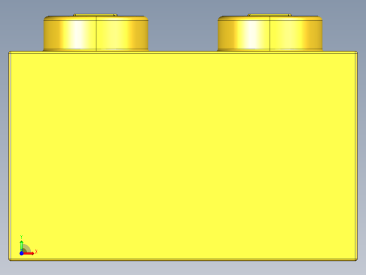 乐高套装 4421基本积木-300424 Bright Yellow Brick 1 x 2.STEP前视缩略图