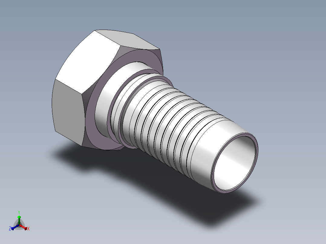 伊顿-20411 24度锥内螺纹（轻型）胶管接头正等轴测图