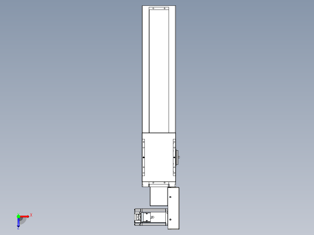 同步带全封闭直线模组TPA-HCB-120D-90-L400-MR-C-P40-N3俯视图