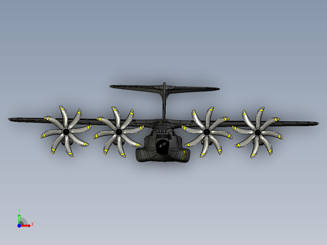 大型无人机前视图