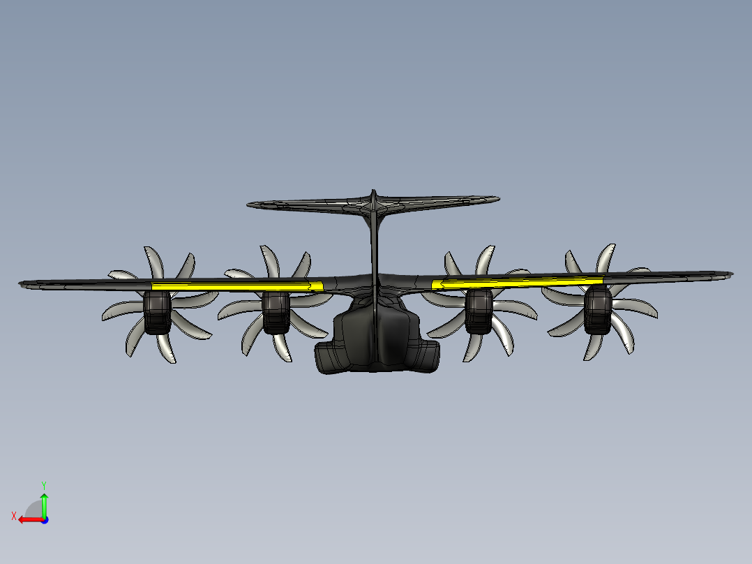 大型无人机后视图