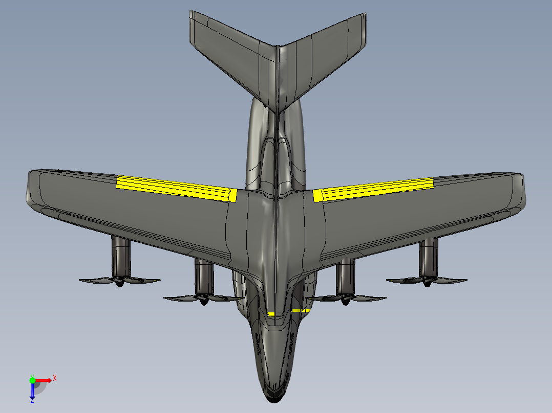 大型无人机俯视图