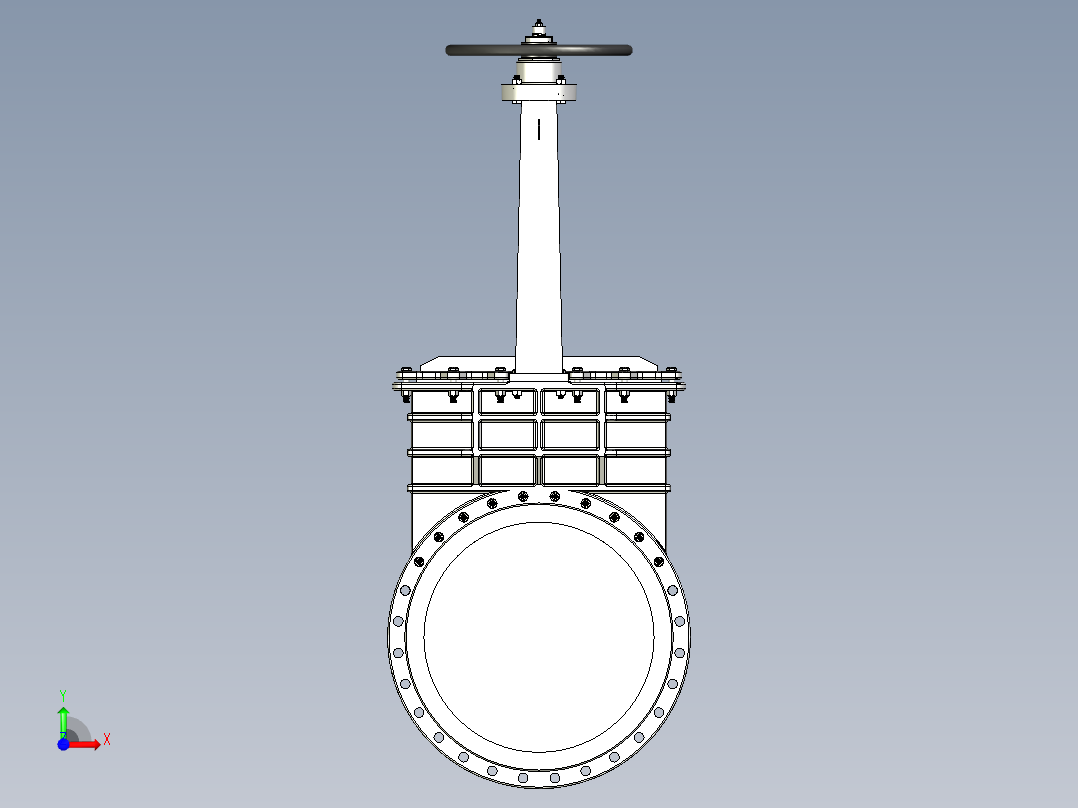 手动阀门-STP前视图