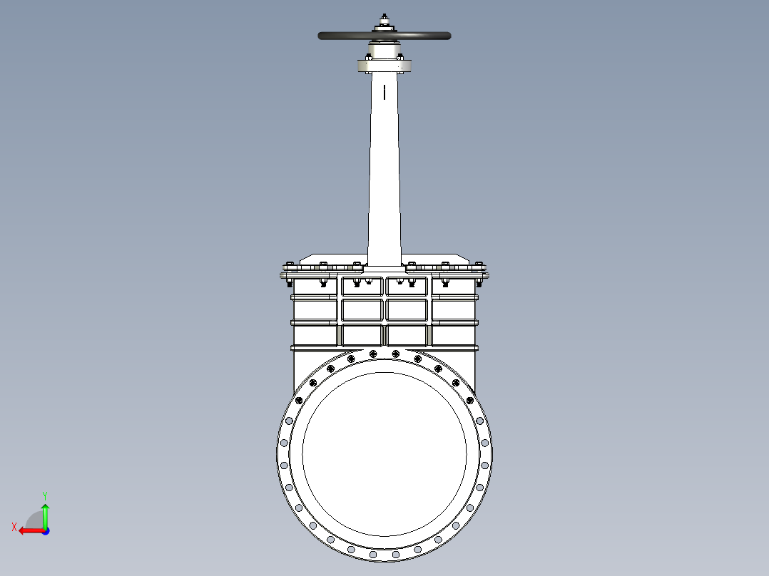 手动阀门-STP后视图