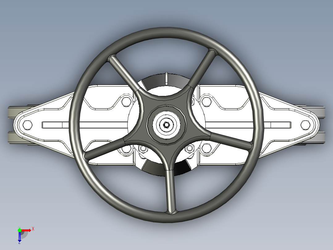 手动阀门-STP俯视图