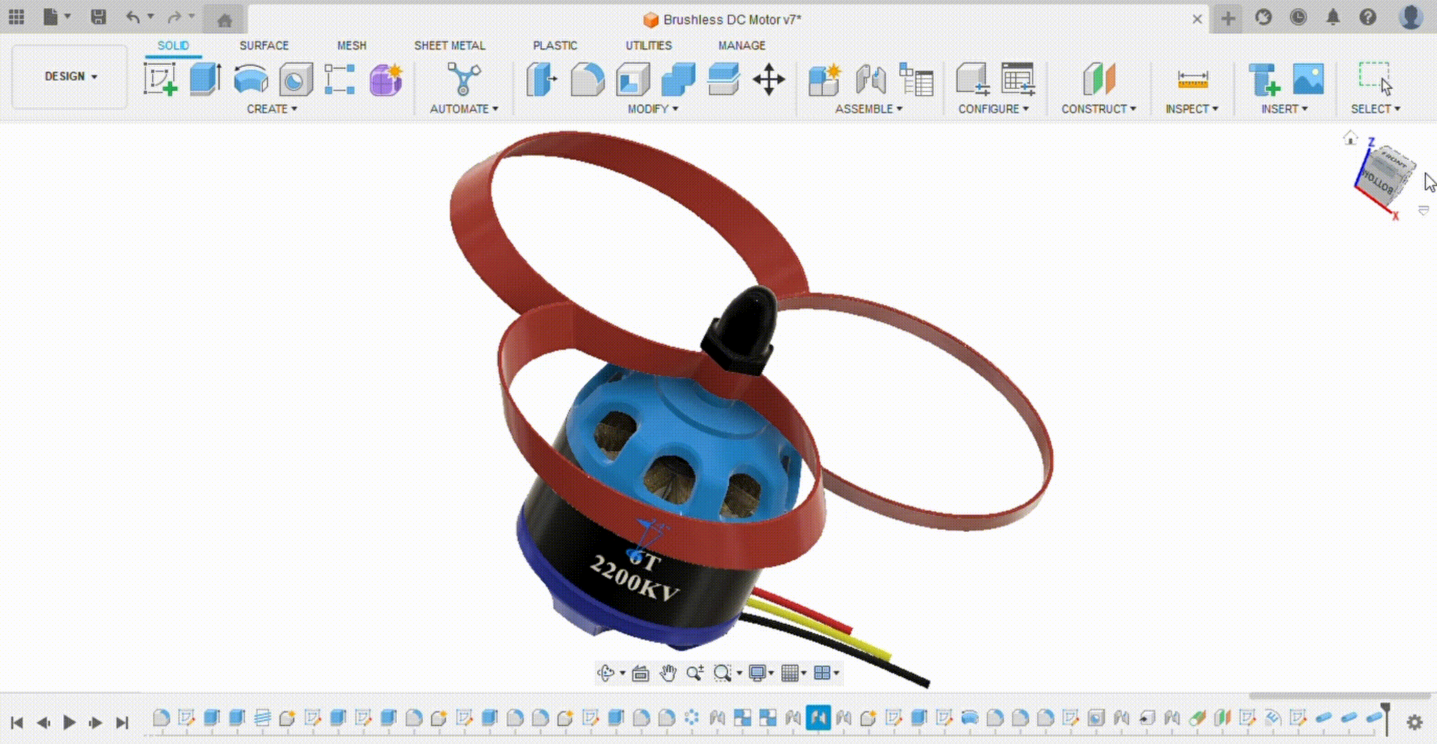 无刷直流电机（外转子）和环形螺旋桨