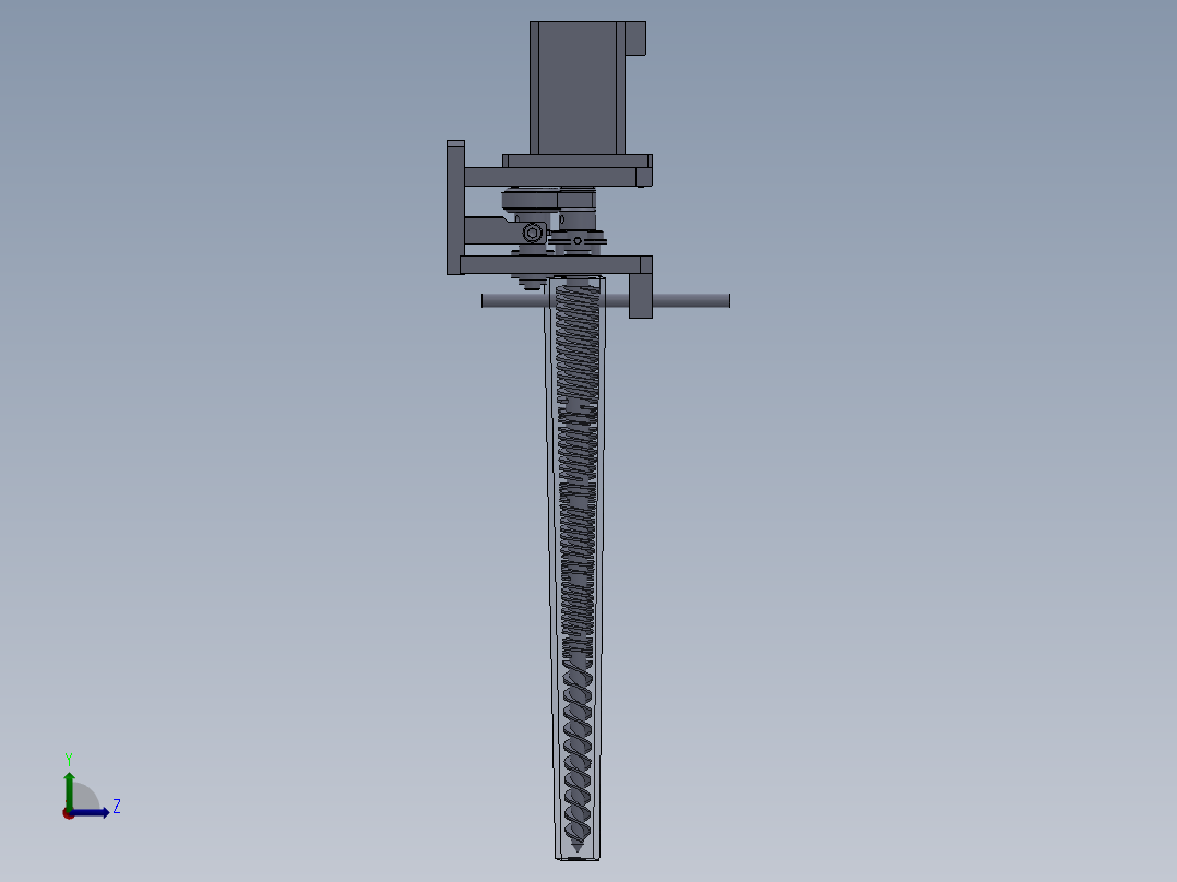 双螺杆挤出机构三维+二维左视图