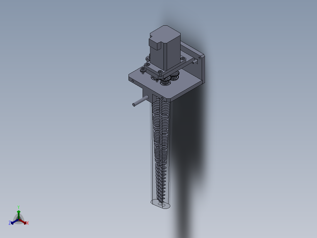 双螺杆挤出机构三维+二维正等轴测图