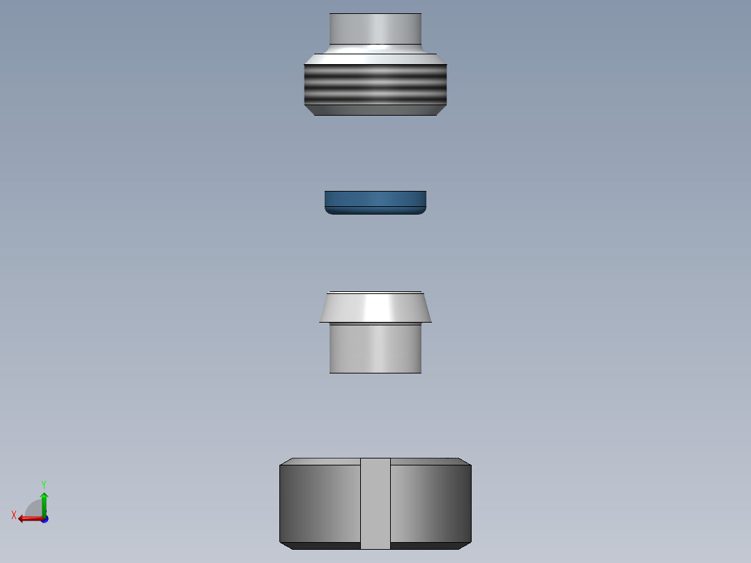 管件接头、螺纹接头、三通(51)后视图