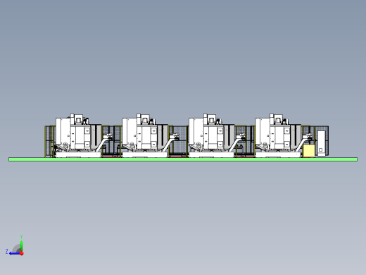 定位推车上料地轨机器手搬运机床上下料sw20可编辑右视缩略图