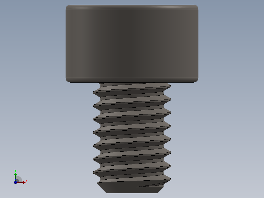 Screw_DIN_912_M3.5x5F_A2.SLDPRT公制内六角螺钉前视图
