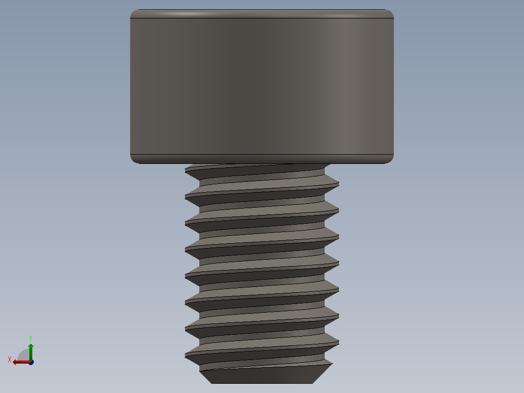 Screw_DIN_912_M3.5x5F_A2.SLDPRT公制内六角螺钉后视图