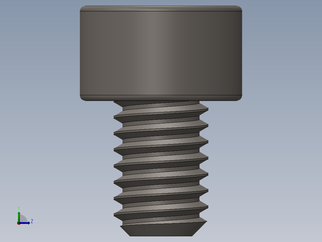 Screw_DIN_912_M3.5x5F_A2.SLDPRT公制内六角螺钉左视图