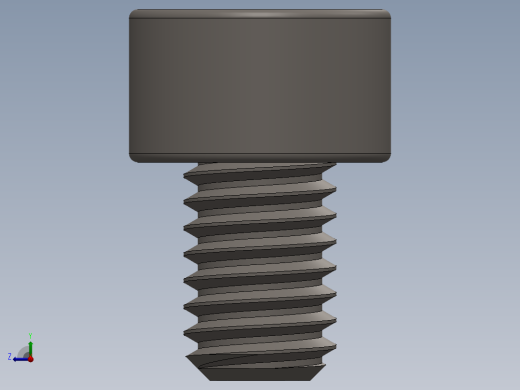 Screw_DIN_912_M3.5x5F_A2.SLDPRT公制内六角螺钉右视缩略图