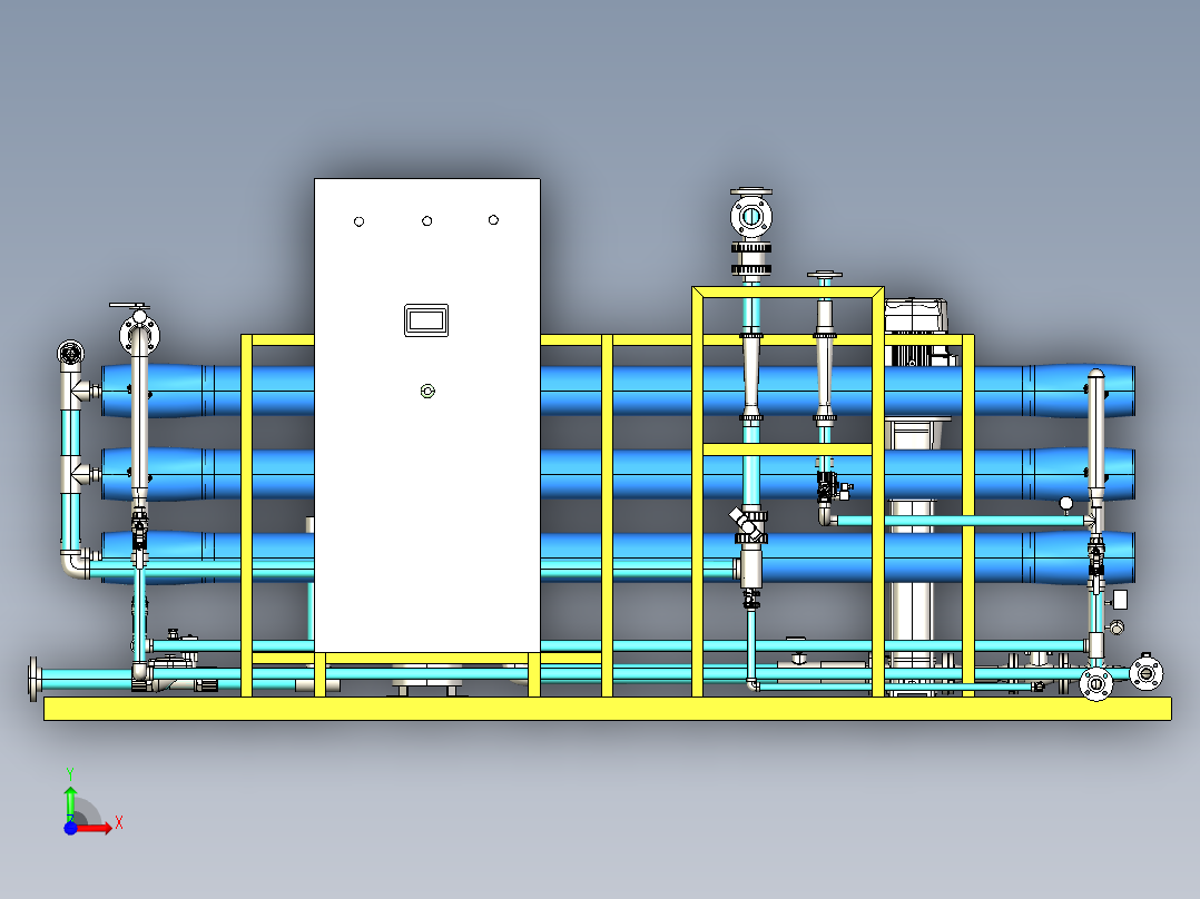 7T净水反渗透设备前视图