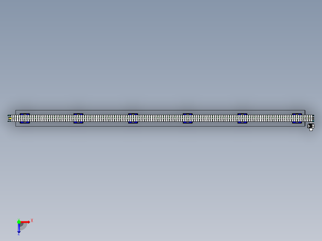 柔性输送链模型图俯视图