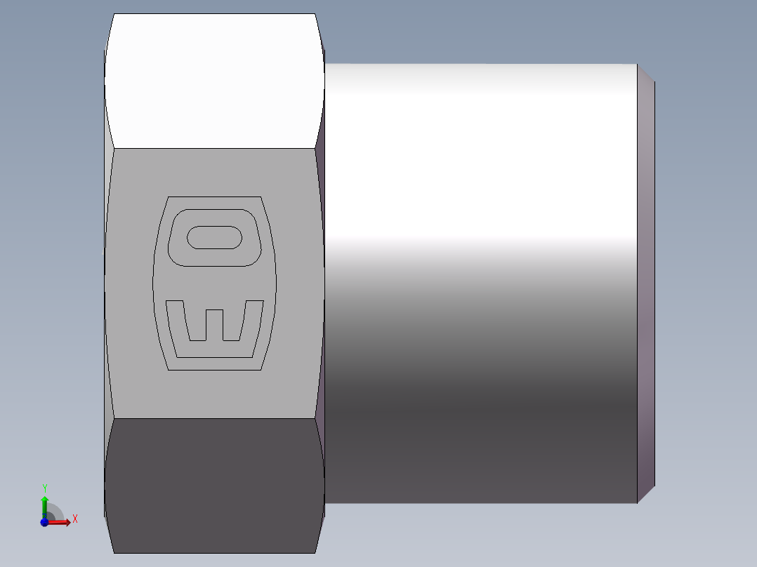 堵头 4C+4D 管端堵、4D-16前视图