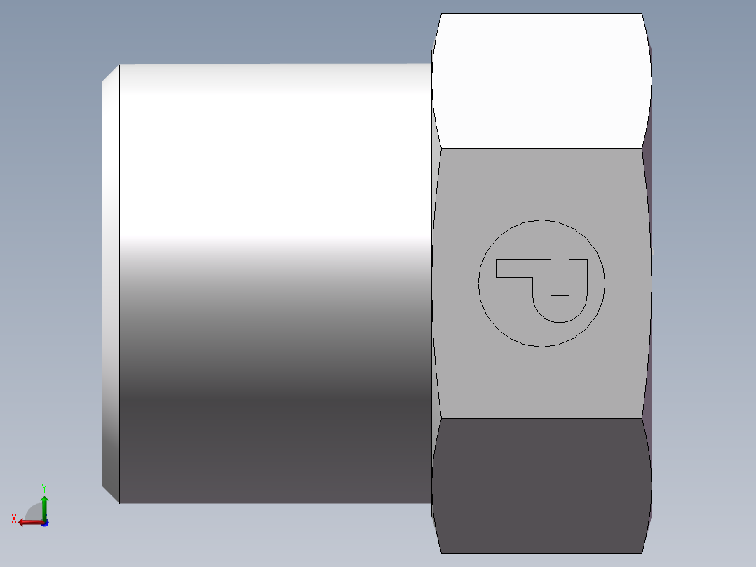 堵头 4C+4D 管端堵、4D-16后视图