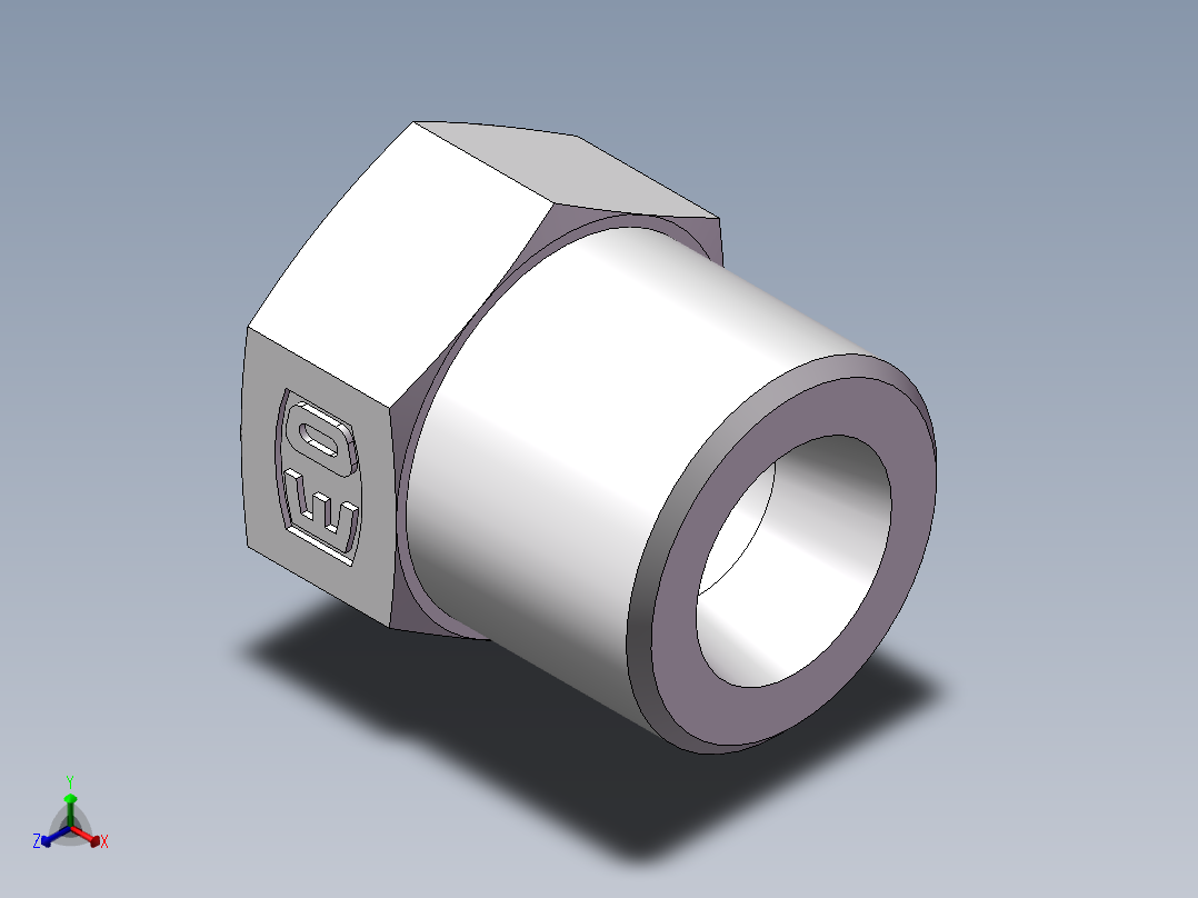 堵头 4C+4D 管端堵、4D-16正等轴测图