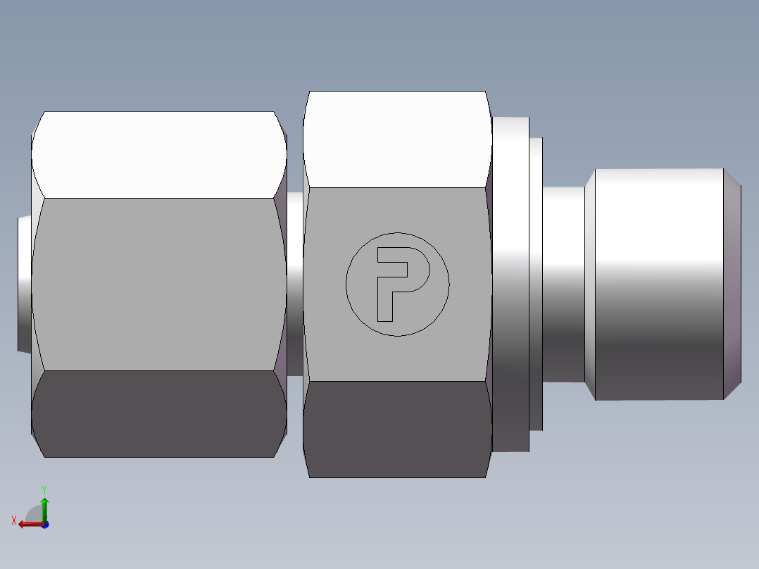 直通管螺纹组合接头、2BC-04-14WD后视图