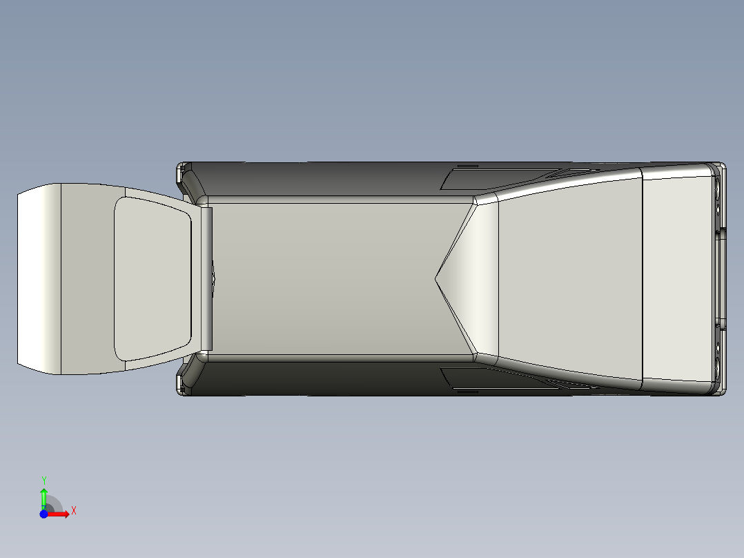 A2004901-厢式货车尾门打开。前视图