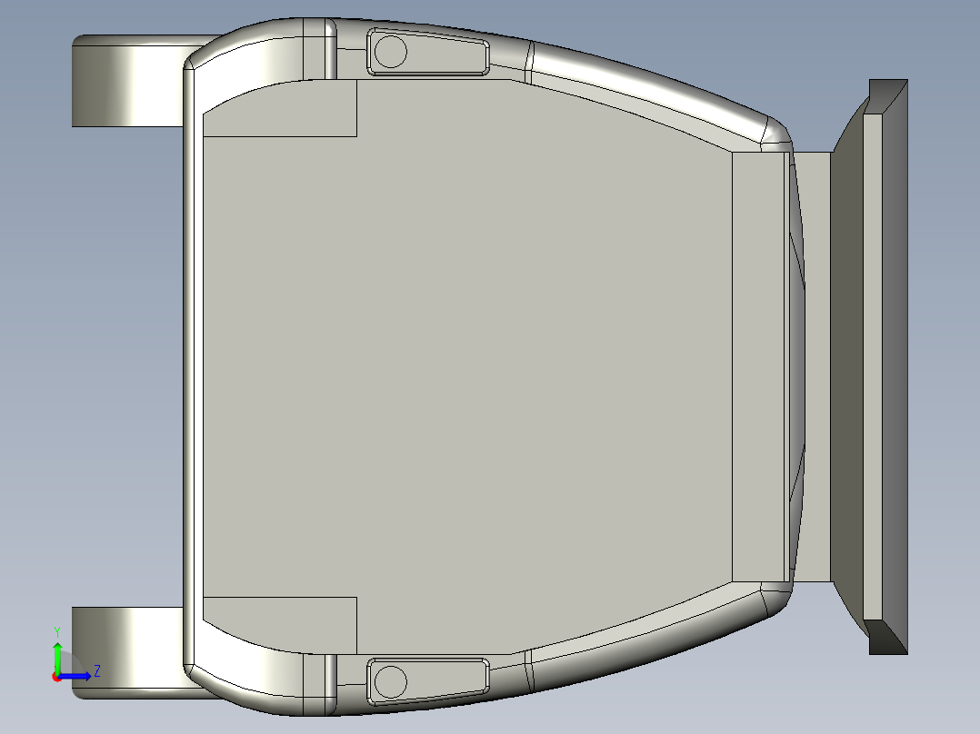A2004901-厢式货车尾门打开。左视图