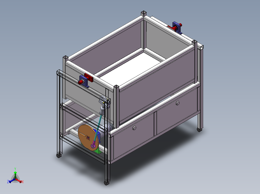 自动摇摇床设计 448962正等轴测图