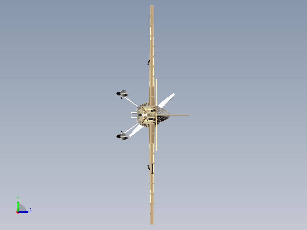 胶合板和轻木构建遥控航模左视图