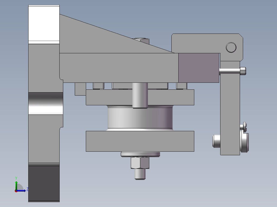 方刀架的钻M12螺纹底孔夹具设计及机械加工工艺装备含proe、SW三维及非标8张CAD图左视图