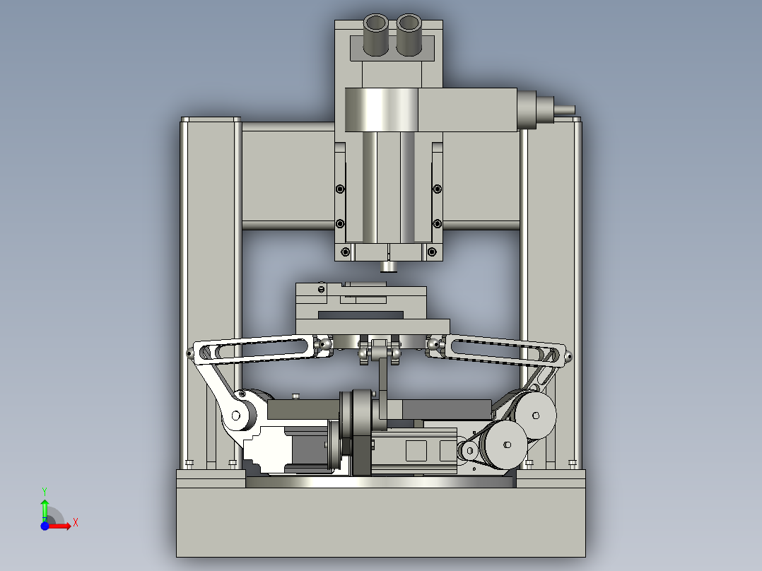 小口径深孔内壁激光加工系统前视图