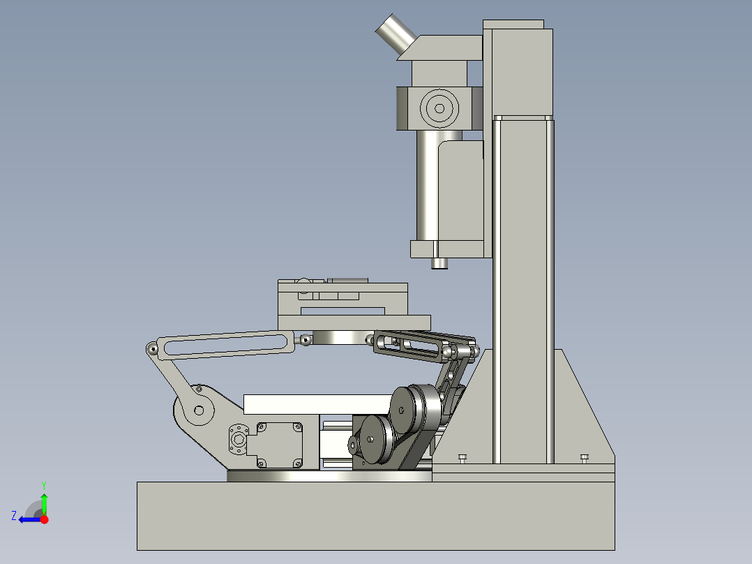 小口径深孔内壁激光加工系统右视图