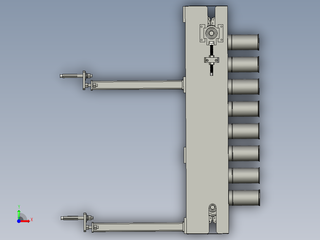 缸套上料输送线前视图