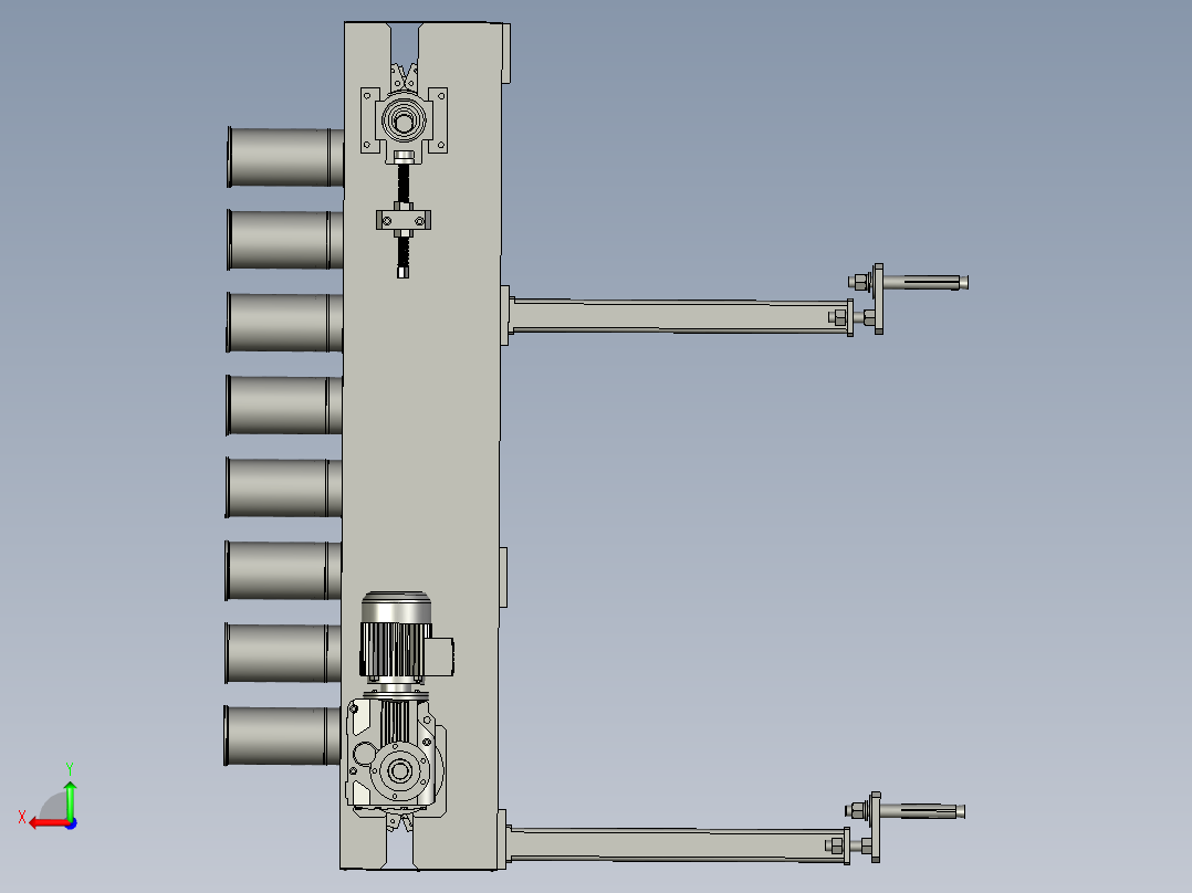 缸套上料输送线后视图
