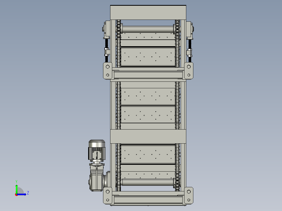 缸套上料输送线左视图