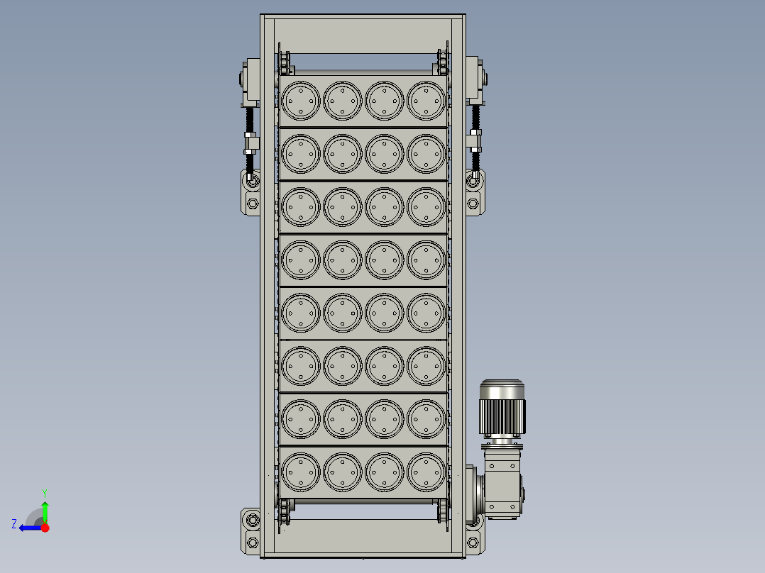 缸套上料输送线右视图