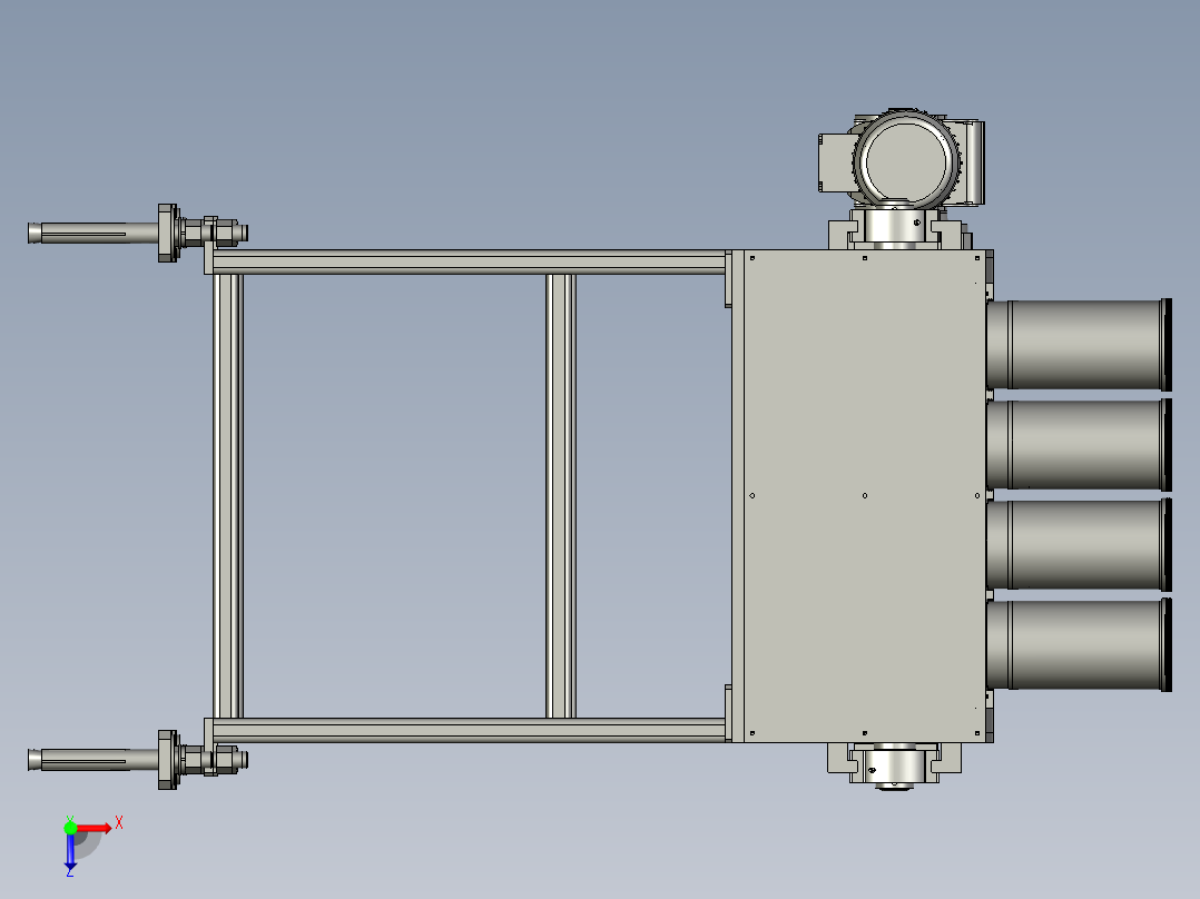 缸套上料输送线俯视图