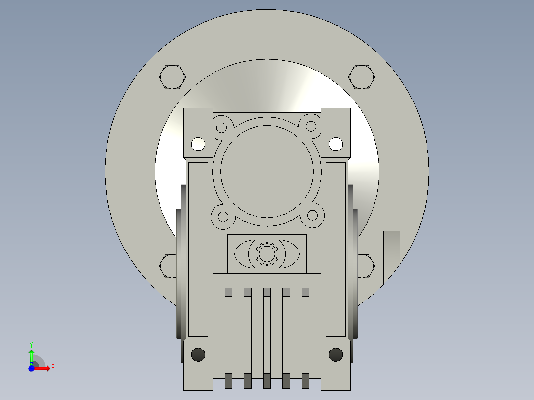 NMRV063蜗轮蜗杆减速机RV63-20-15kW_NMRV减速机前视图