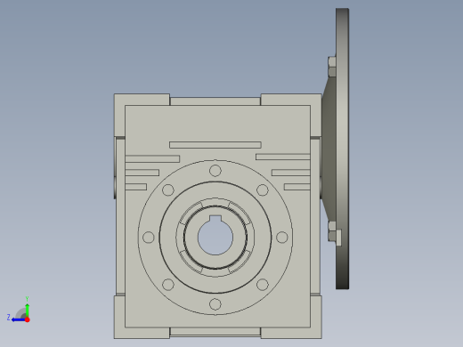 NMRV063蜗轮蜗杆减速机RV63-20-15kW_NMRV减速机右视缩略图