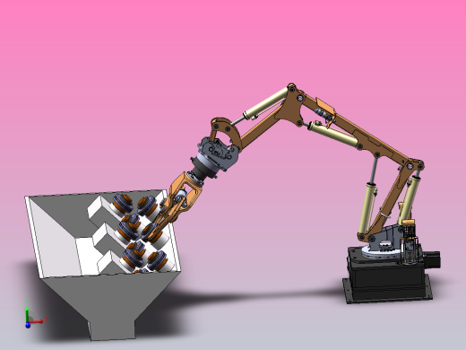 换辊机械手三维SW+二维CAD