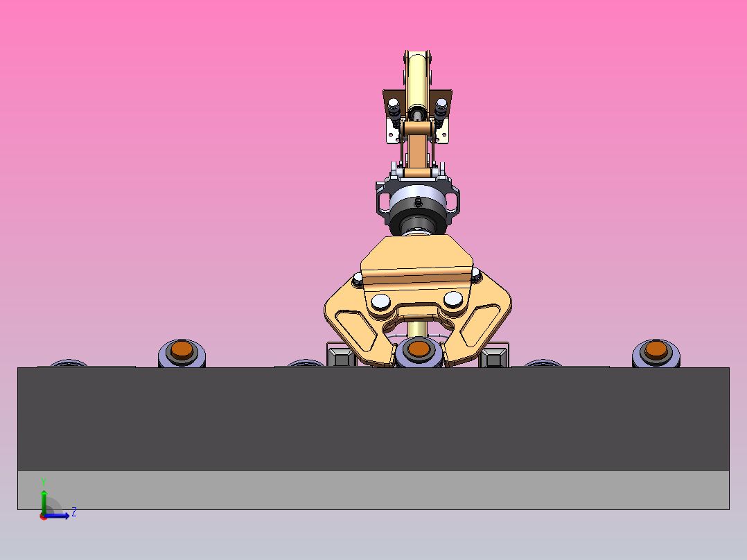 换辊机械手三维SW+二维CAD左视图