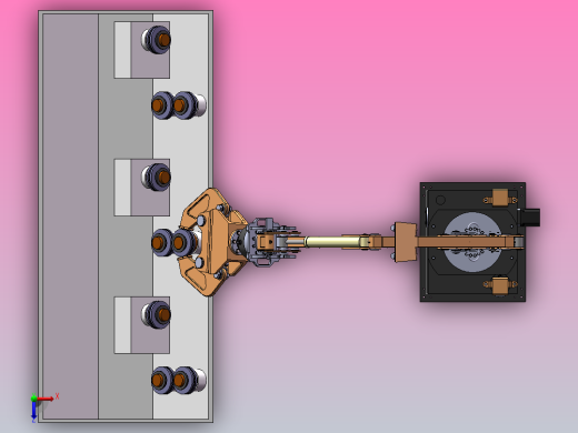 换辊机械手三维SW+二维CAD俯视缩略图